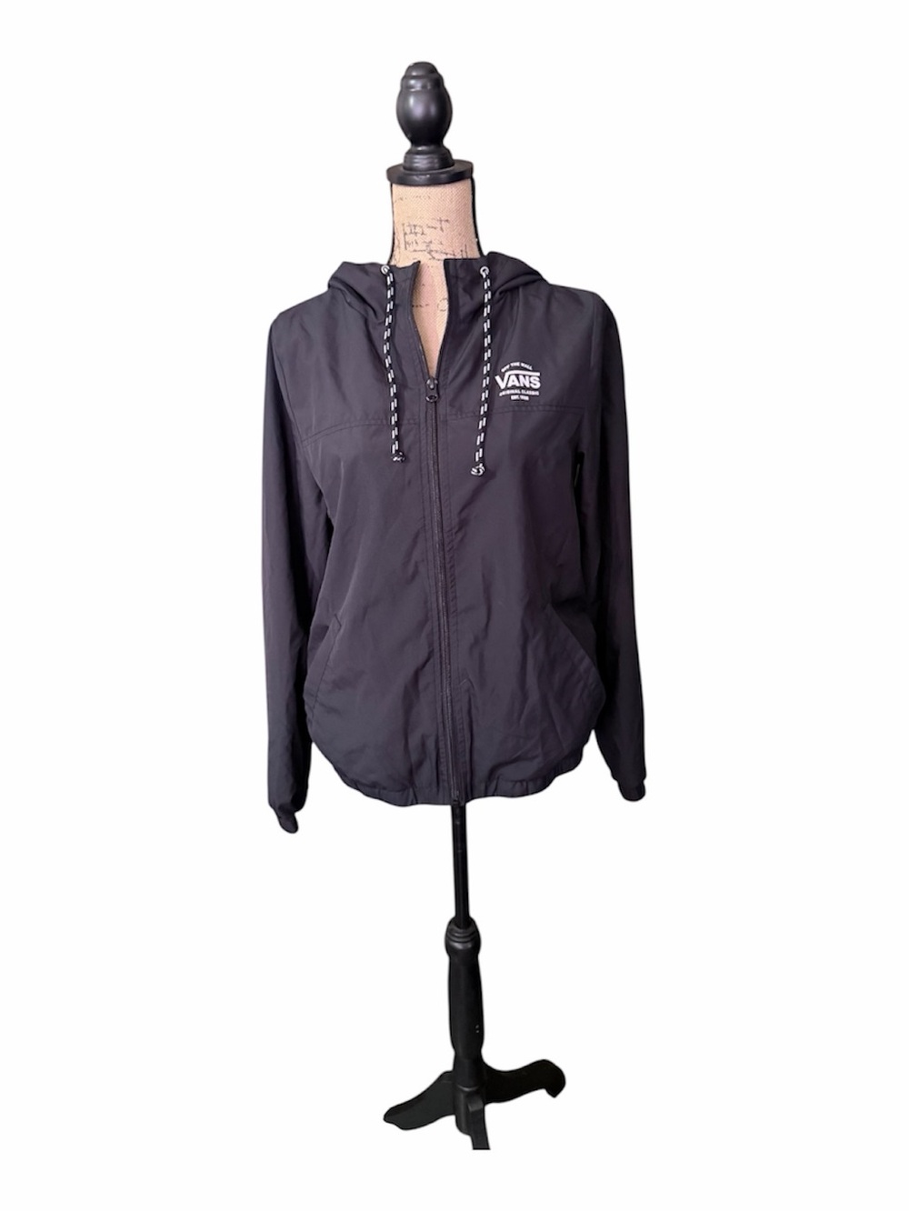 Vans Women's Hooded Lightweight Black Zip Jacket
